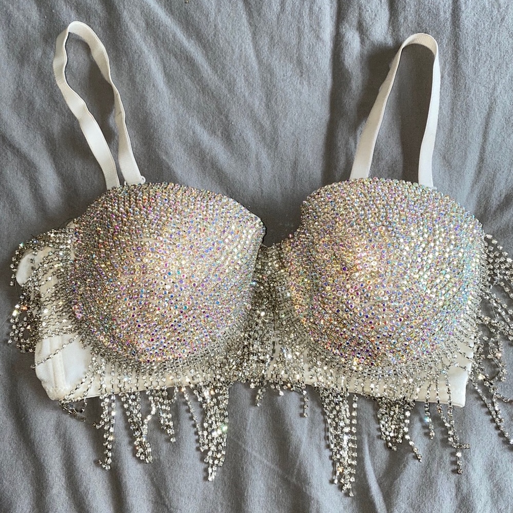 Rhinestone bra